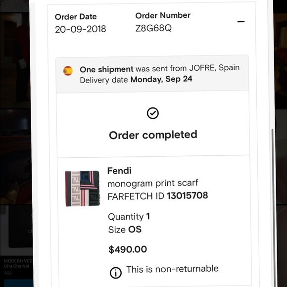 AUTHENTIC Fendi Multicolor Scarf - Picture 5 of 6